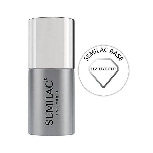 Semilac Base pour vernis à ongles gel UV hybride, 7 ml