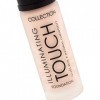 Collection Cosmétique illuminant au toucher longue durée, lueur toute la journée, fond de teint végétalien à couverture moyen