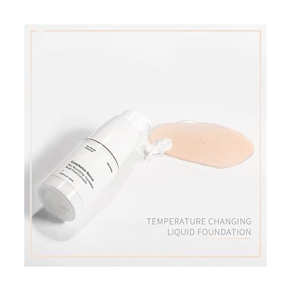 Fond de Teint Liquide à Changement de Température pour éclaircir le Teint de la Peau Fond de Teint Cosmétique, 20 Ml