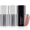 Semilac Base + Top + 094&nbsp;Or rose UV LED Vernis à ongles gel Hybrid Manucure Soak Off pailleté Or rose Couleur Manteau Vernis ...