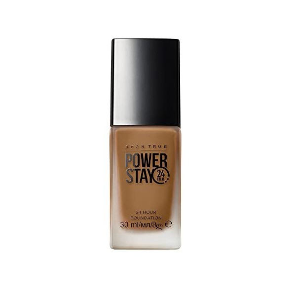 Avon Power Stay Fond de teint 24 heures Ivoire chaud, couverture confortable durable qui ne se décolore pas et ne tache pas, 