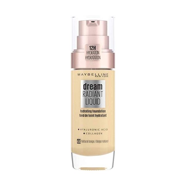 Maybelline Foundation Fond de Teint Hydratant Liquide Dream Radiant avec Acide Hyaluronique et Collagène - Couverture Légère 