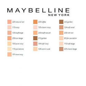Maybelline New-York - Fond de teint Fluide Fit Me Matte & Poreless - Peaux normales à grasses - Teinte : 112 Soft Beige - 30 