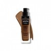 NYX Professional Makeup Fond de Teint Liquide Couvrant Tenue 24h Cant Stop Wont Stop, Waterproof, Fini Mat, Teinte : Sienna