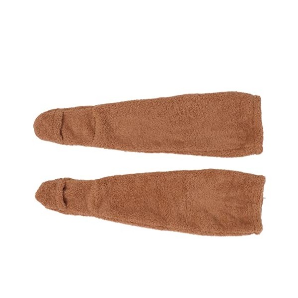 Chaussettes en Peluche Au-dessus du Genou, Chaussettes Chauffantes à la Mode épaisses pour le Sommeil Brun 