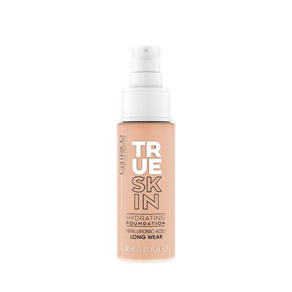 Catrice Cosmetics True Skin Fond de teint hydratant à lacide hyaluronique, longue tenue 018 Cool Rose 