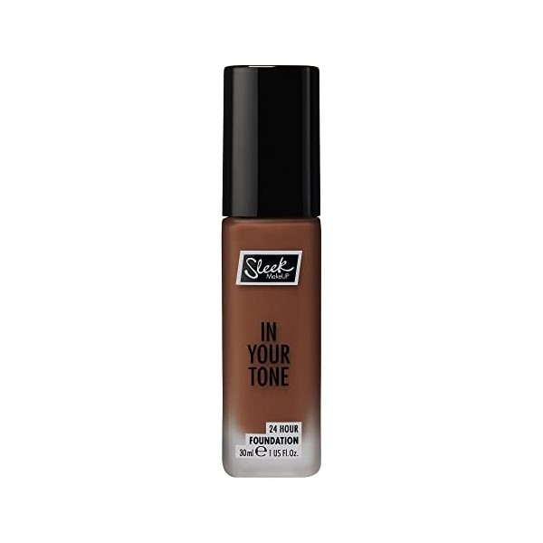 Sleek MakeUP In Your Tone Fond de teint 24 heures, couverture moyenne à construire en 30 nuances, finition semi-mate impeccab