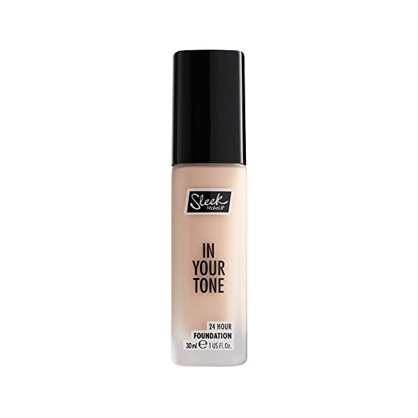 Sleek MakeUP In Your Tone Fond de teint 24 heures, couverture moyenne à construire en 30 nuances, finition semi-mate impeccab