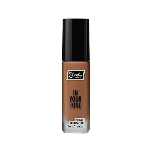 Sleek MakeUP In Your Tone Fond de teint 24 heures, couverture moyenne à construire en 30 nuances, finition semi-mate impeccab