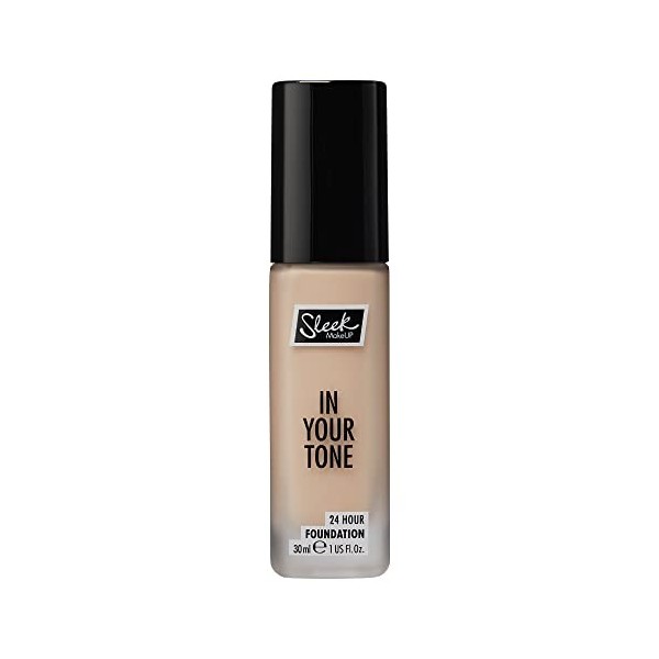 Sleek MakeUP In Your Tone Fond de teint 24 heures, couverture moyenne à construire en 30 nuances, finition semi-mate impeccab