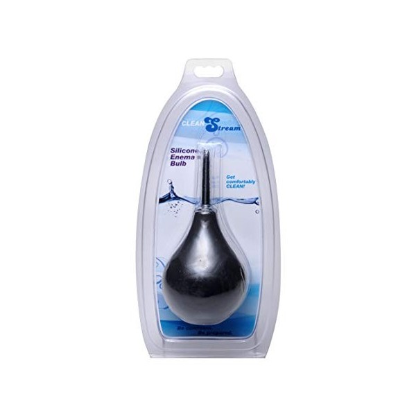 CleanStream Black Thin Tip Silicone Enema Bulb