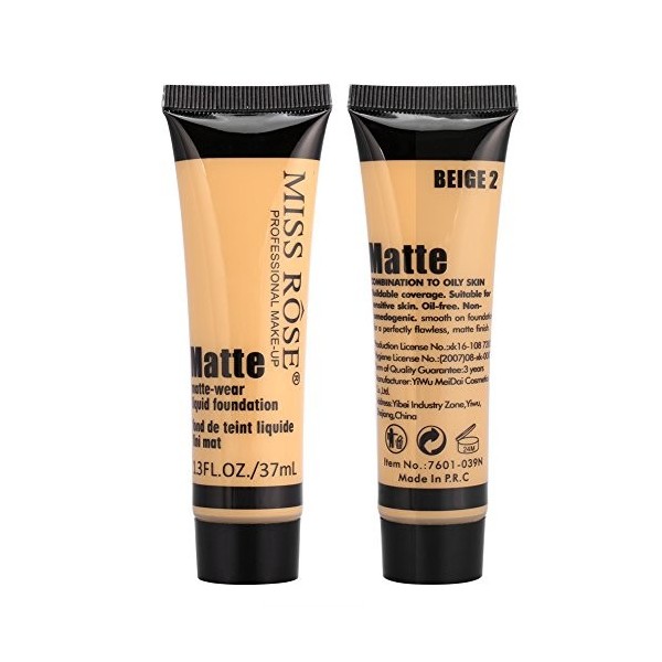 Base de maquillage lisse de maquillage de base, crème de couverture de correcteur dusure mate de fond de teint liquide de vi