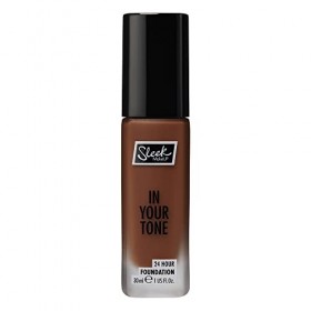 Sleek MakeUP In Your Tone Fond de teint 24 heures, couverture moyenne à construire en 30 nuances, finition semi-mate impeccab