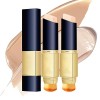 Double-Sided Concealer with Brush - 2-in-1 White Foundation Stick, Yzs Long Lasting Waterproof Concealer, Double-Sided Makeup