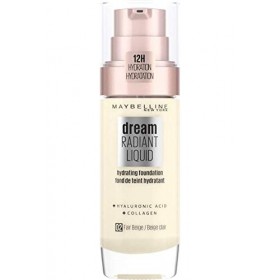 Maybelline Foundation Fond de Teint Hydratant Liquide Dream Radiant avec Acide Hyaluronique et Collagène - Couverture Légère 