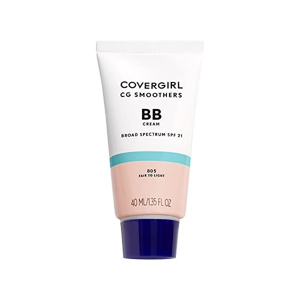 CoverGirl CG Smoothers BB Cream Tinted Moisturizer + Sunscreen SPF 21 - 805 Fair To Light For Women 1.35 oz Makeup