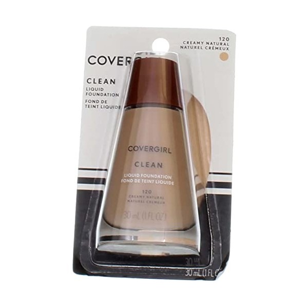 CoverGirl Clean Liquid Foundation, 120 Creamy Natural, 1 Ounce