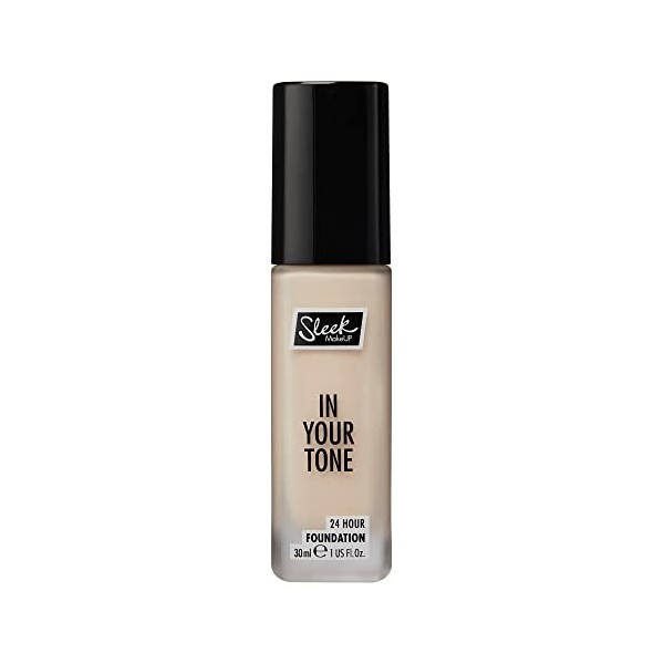 Sleek MakeUP In Your Tone Fond de teint 24 heures, couverture moyenne à construire en 30 nuances, finition semi-mate impeccab