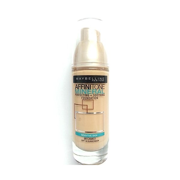 2 x Maybelline Affinitone Mineral Fond de teint SPF18 30ml - 020 Cameo