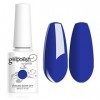 Vishine Vernis à ongles 8ml Semi-permanent Nail Polish UV LED Soak Off Gels Manucure Bleu 1621