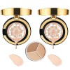 MZV Air Cushion BB Cream Waterproof Foundation, Water Bead Tricolor Latte Concealer Cushion, CC Cream Oil Control Foundation 