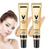 Moisturizing Concealer Liquid Foundation，Concealer Liquid Foundation,Concealer Foundation 2 In 1, Long Lasting Waterproof Ful