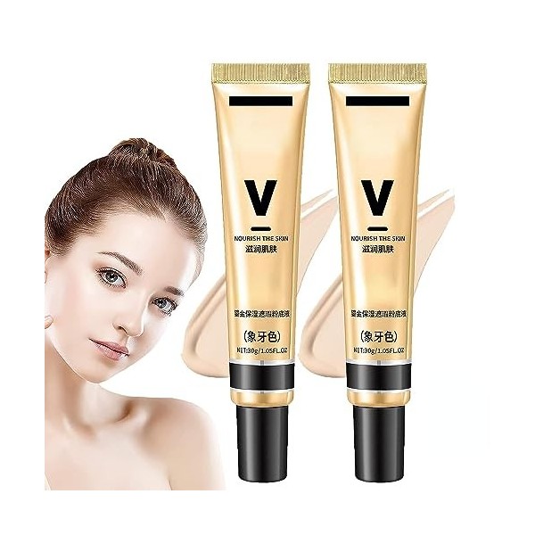 Moisturizing Concealer Liquid Foundation，Concealer Liquid Foundation,Concealer Foundation 2 In 1, Long Lasting Waterproof Ful