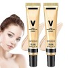 Moisturizing Concealer Liquid Foundation，Concealer Liquid Foundation,Concealer Foundation 2 In 1, Long Lasting Waterproof Ful