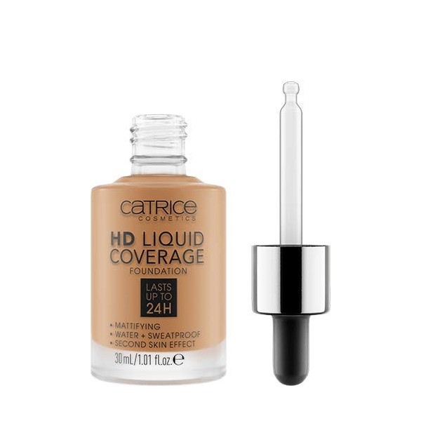 Catrice - Base de Maquillaje HD Cobertura Líquida 002 - Base de Maquillaje HD Liquid Coverage - 060 Latte machiato beige