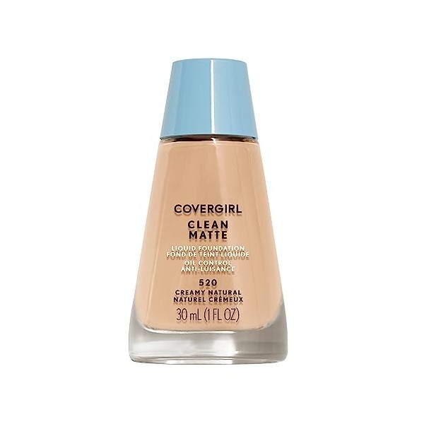 CoverGirl Clean Oil Control Liquid Makeup, Creamy Natural N 520, 1.0 Ounce Bottle by COVERGIRL