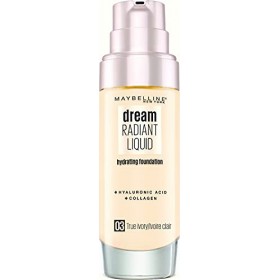 Maybelline New York Dream Radiant Liquid Fond de Teint Soin Hydratant 12H 03 Ivoire Claire 1 Unité