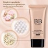 3 Couleurs BB Crème Base de Maquillage Lisse Fond de Teint Liquide pour le Visage, Correcteur Blanchissant Hydratant Contrôle