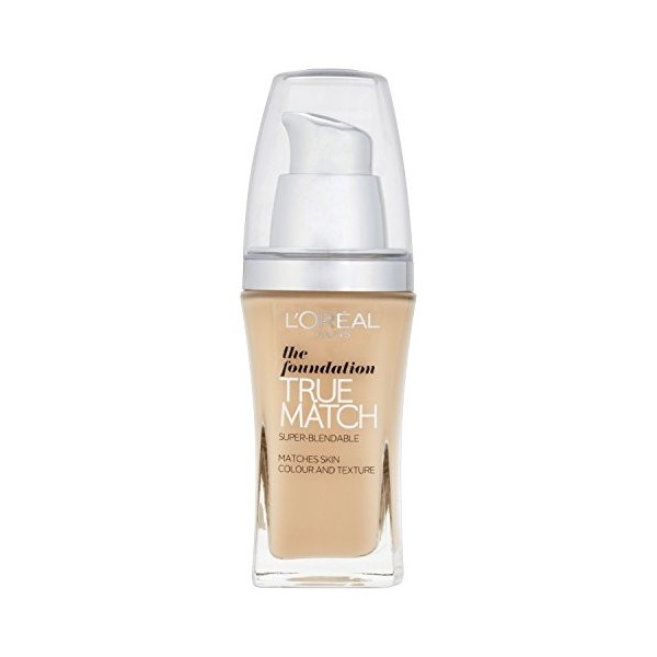 LOr?al Paris True Match Foundation, Golden Ivory 30 ml Number W1