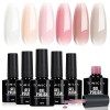 TOMICCA Professional Vernis à ongles série Nude Set, 6 Couleurs Vernis Semi Permanent Rose,UV/LED Soak-Off Vernis Semi Perman