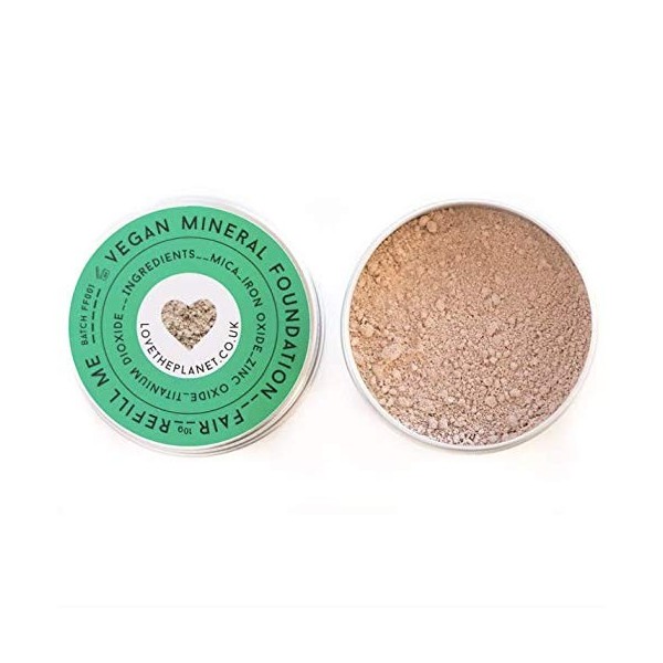 Love the Planet Vegan Mineral Foundation Shade Fair in Refillable Tin