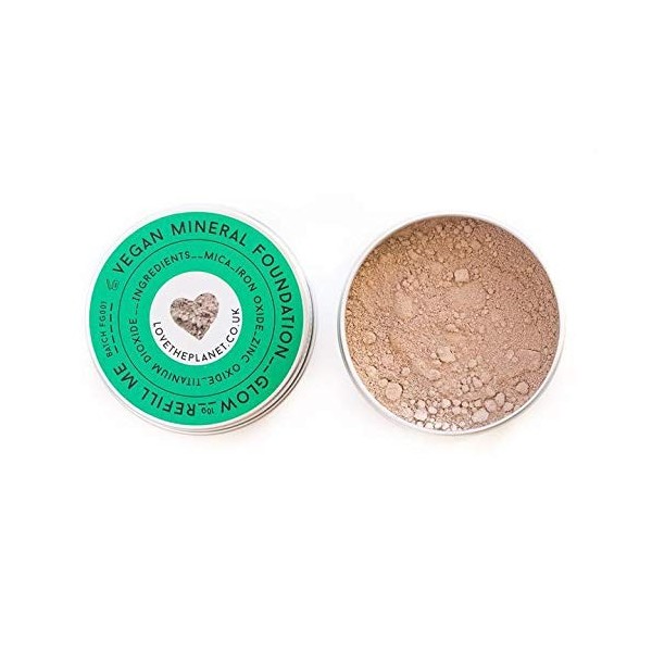 Love the Planet Vegan Mineral Foundation Shade Glow in Refillable Tin