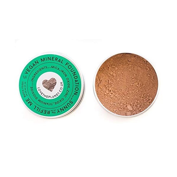 Love the Planet Vegan Mineral Foundation Shade Sunny in Refillable Tin