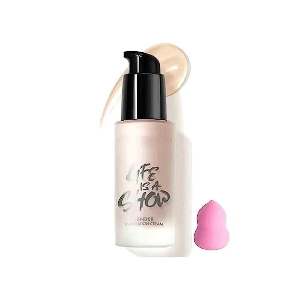 SOPAN 【New】 Burst Water Drop Base Cream, Blemishes Covering Makeup Base Primer, Makeup Foundation Full Coverage, Concealer La