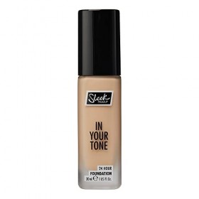 Sleek MakeUP In Your Tone Fond de teint 24 heures, couverture moyenne à construire en 30 nuances, finition semi-mate impeccab