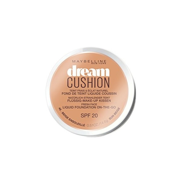 Maybelline New York Dream cushion Fond de teint liquide coussin 48 beige ensoleillé 14,6 g