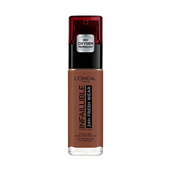 LOréal Paris Fond de Teint Fluide Infaillible 24h Fresh Wear 385 Cacao 30 ml