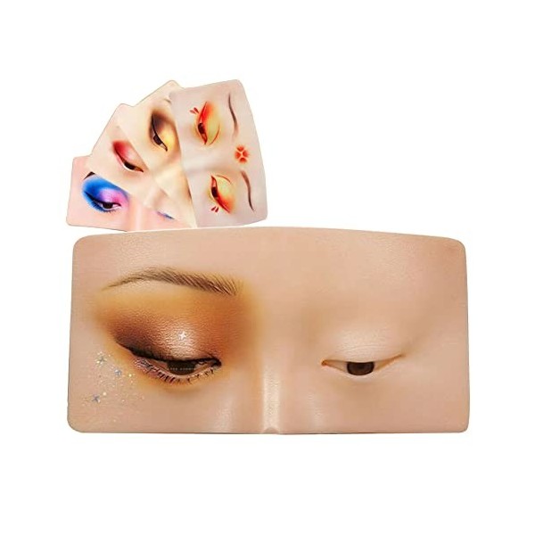 1/2 PCS The Perfect Aid to Practicing Makeup, The Perfect Aid to Practicing Makeup Face Makeup Mannequin Silicone Practice