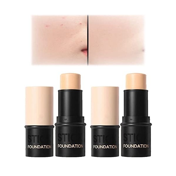 2In1 Concealer and Foundation Stick, Lightweight Matte Multi-Purpose Foundation Stick, Long-Lasting Waterproof Foundation Sti