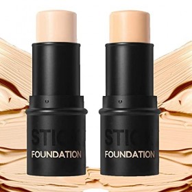 2In1 Concealer and Foundation Stick, Lightweight Matte Multi-Purpose Foundation Stick, Long-Lasting Waterproof Foundation Sti