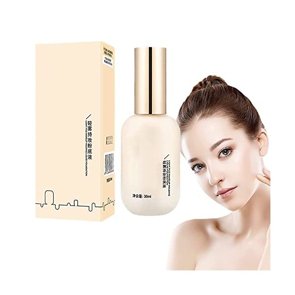 Light Fog Makeup Holding Liquid Foundation，Hydrating Waterproof and Light Long Lasting Foundation. 2 Natural 