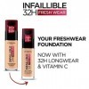 LOréal Paris - Fond de Teint Fluide Infaillible 24h Fresh Wear - Tous Types de Peaux - Teinte : Noisette 330 - 30 ml