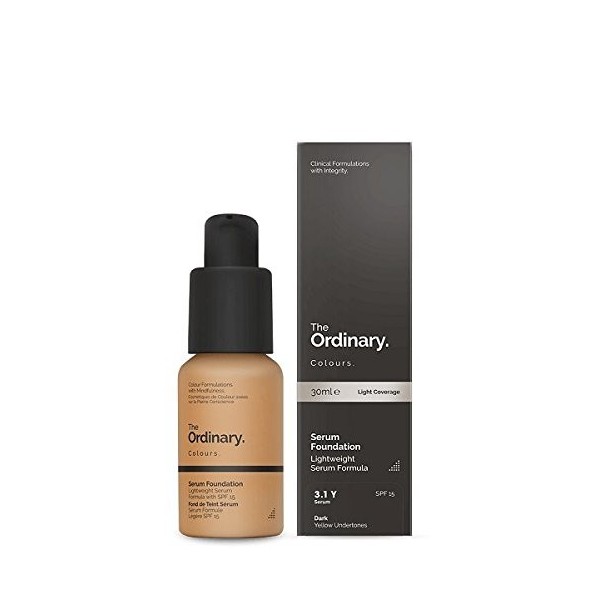 Fond de teint sérum The Ordinary, 30 ml - Pigment léger, système de suspension à couverture modérée