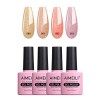 AIMEILI 4PCS 10ml Vernis Gel Semi Permanent, Drapeau Français Couleurs Blanc Bleu Rouge Pailleté Lot Vernis à Ongles Gel UV L