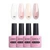 AIMEILI 4PCS 10ml Vernis Gel Semi Permanent, Drapeau Français Couleurs Blanc Bleu Rouge Pailleté Lot Vernis à Ongles Gel UV L