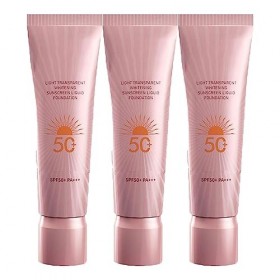 Fond de teint crème solaire blanchissant 3 en 1, fond de teint crème solaire blanchissant coréen, correcteur solaire, fond de